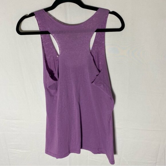 Element Purple Semi Sheer Gathered Front Tank Top L - Picture 13 of 14